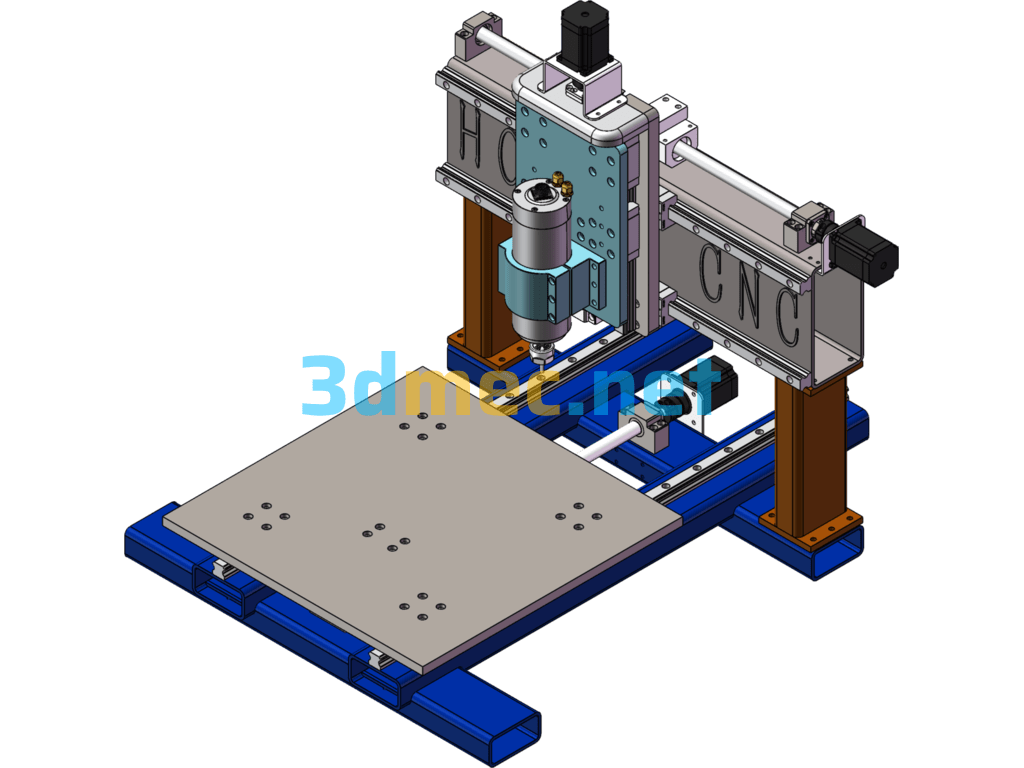 CNC Engraving Machine - 3D Model SolidWorks Free Download