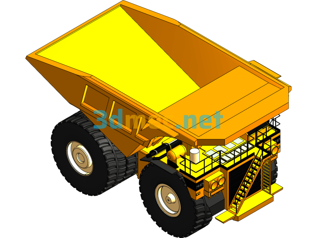 Caterpillar 793D Mining Dump Truck - 3D Model SolidWorks Free Download