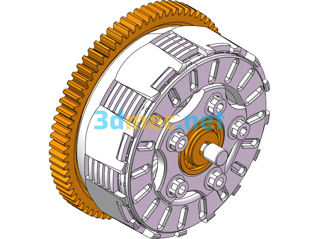 Motorcycle Clutch Assembly - 3D Model SolidWorks UG(NX) Free Download