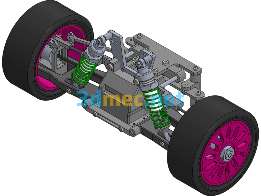 RC Nitro Car Front Axle - 3D Model SolidWorks Free Download