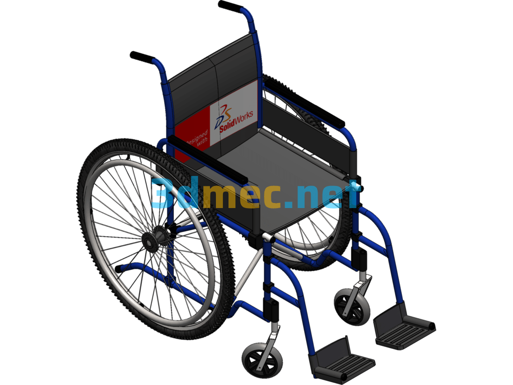 Wheelchair Model - 3D Model SolidWorks Free Download