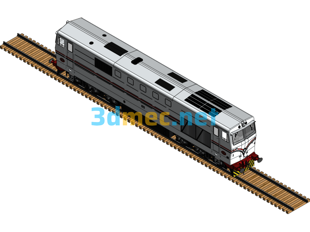 Egyptian Railway Locomotive - 3D Model SolidWorks Free Download