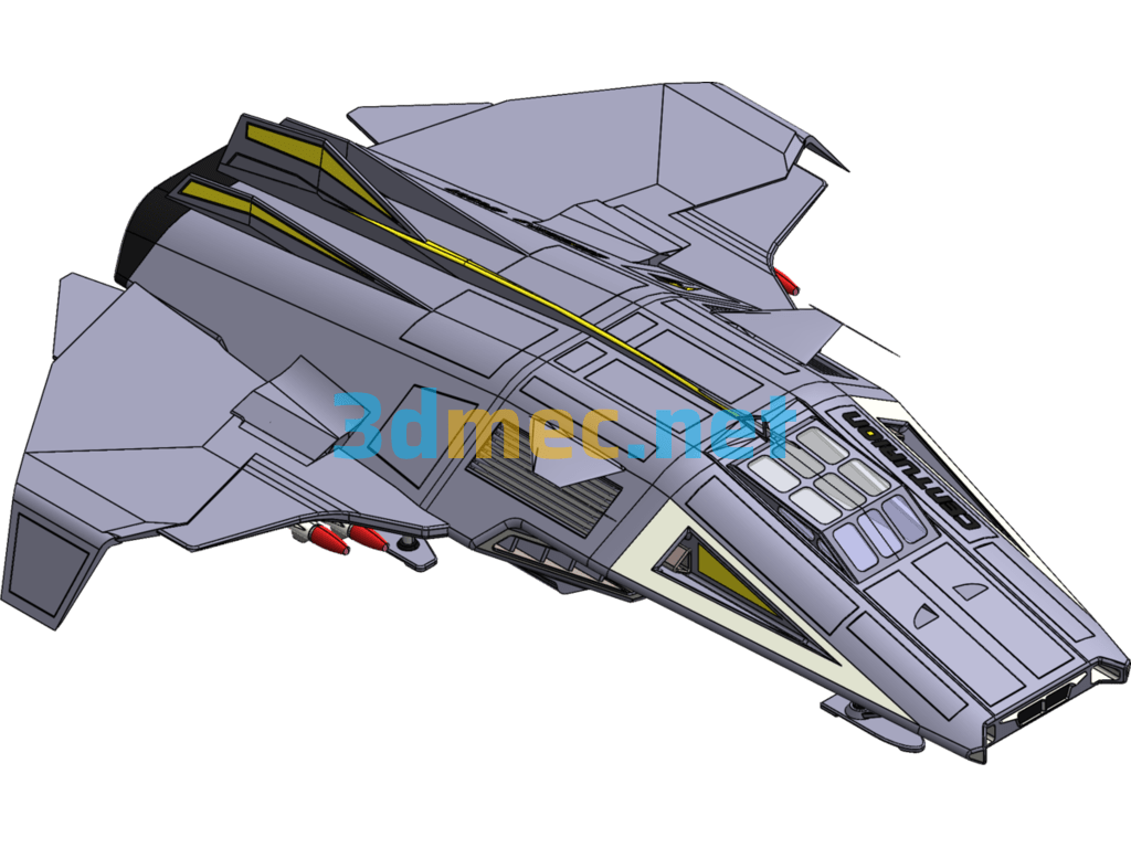 Spaceship Model - 3D Model SolidWorks Free Download