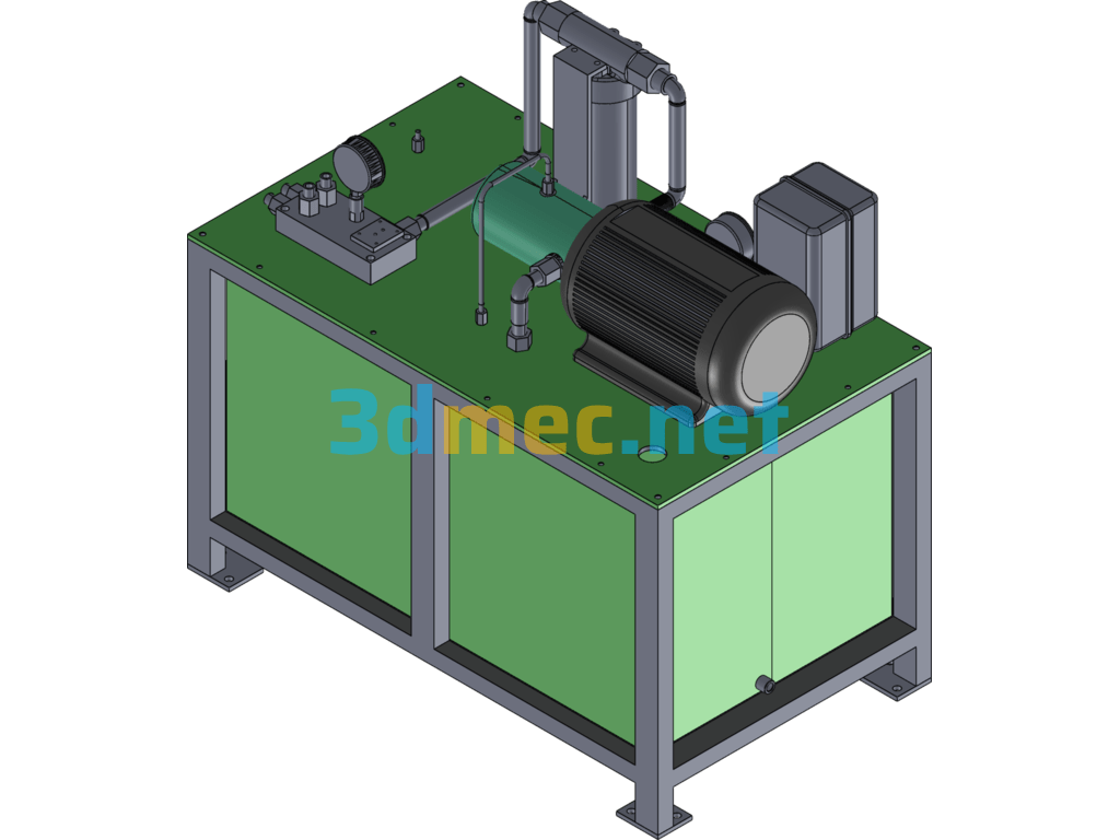 Hydraulic Press - 3D Model SolidWorks Free Download