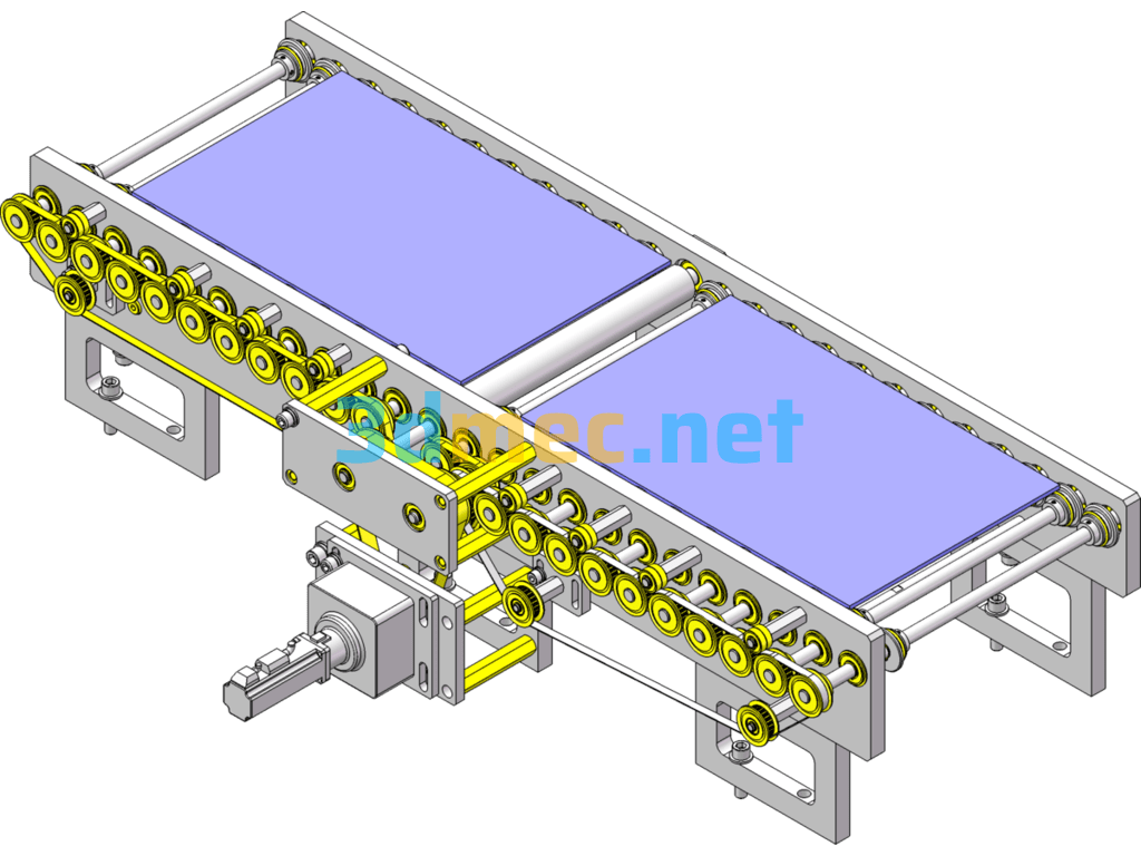 Glass Conveyor - 3D Model SolidWorks Free Download