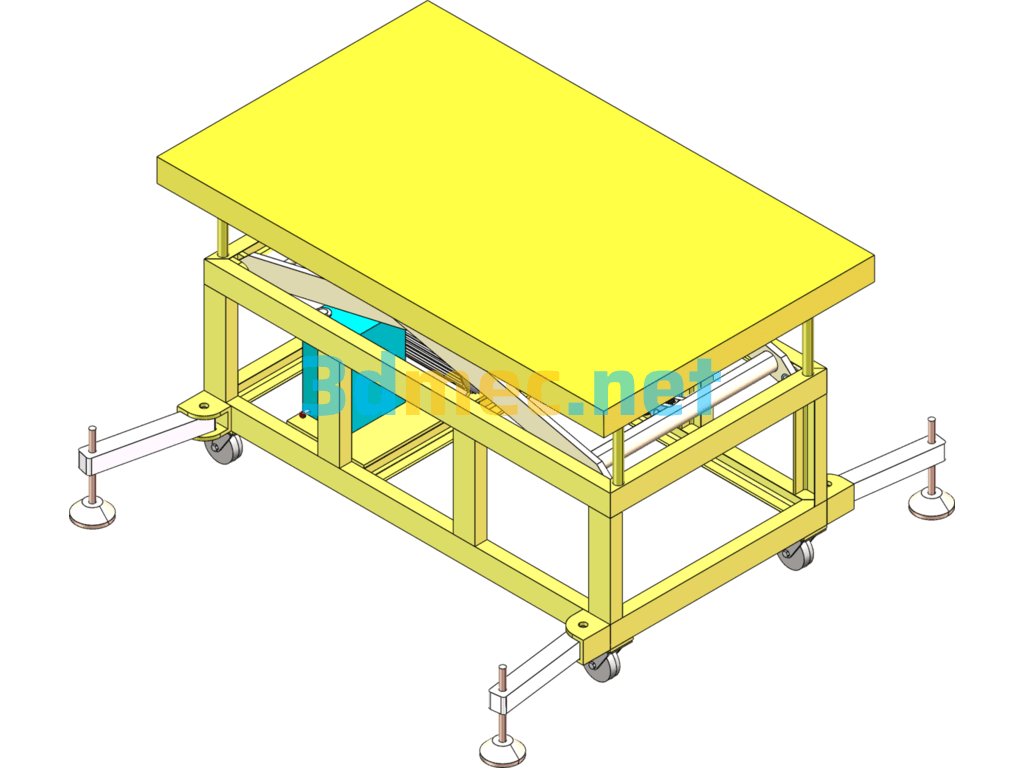 Lifting Workbench Design - 3D Model SolidWorks Free Download