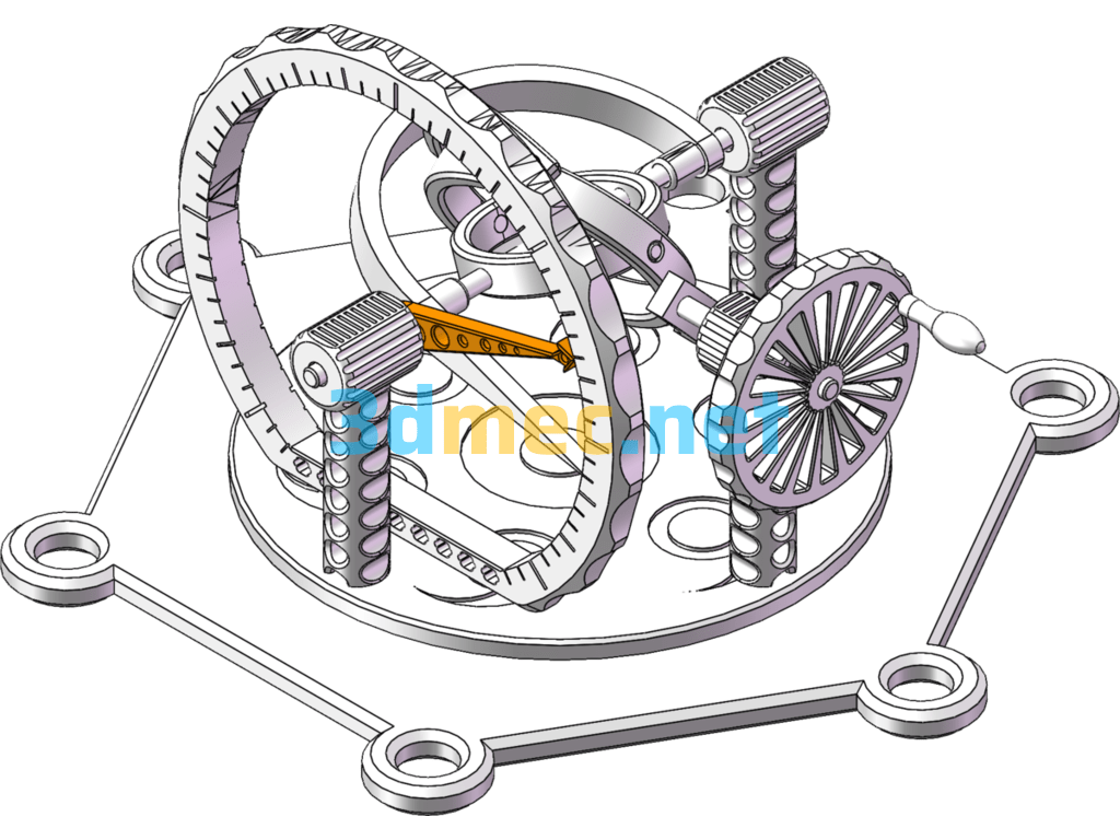 Shaking Clock Ornament (3D Model) - 3D Model SolidWorks UG(NX) Free Download