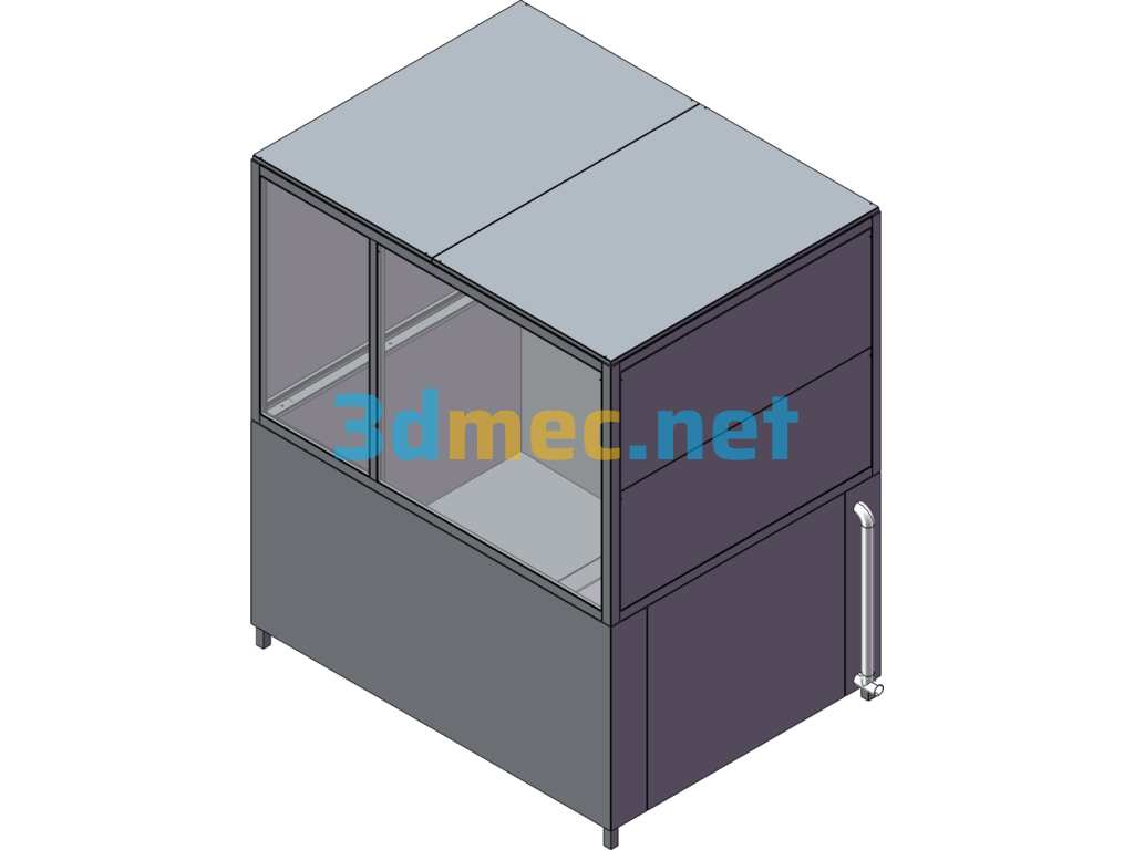 2000x1500x2235 Ice Storage Water Tank - 3D Model SolidWorks Free Download