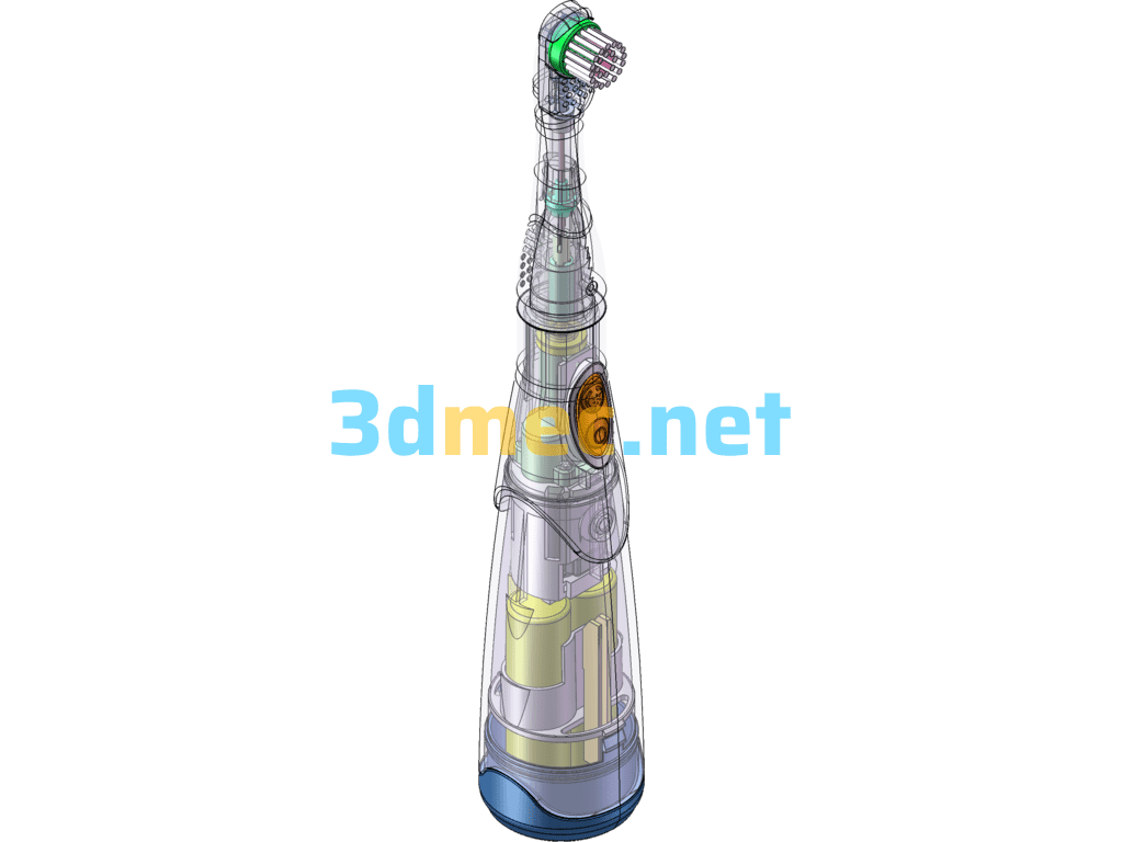 Detailed Electric Toothbrush Model - 3D Model SolidWorks Free Download