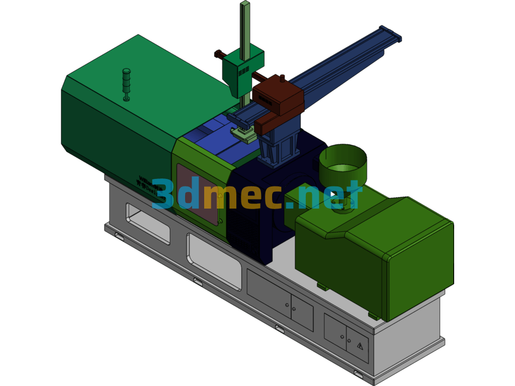 Injection Molding Machine Model - 3D Model SolidWorks Free Download