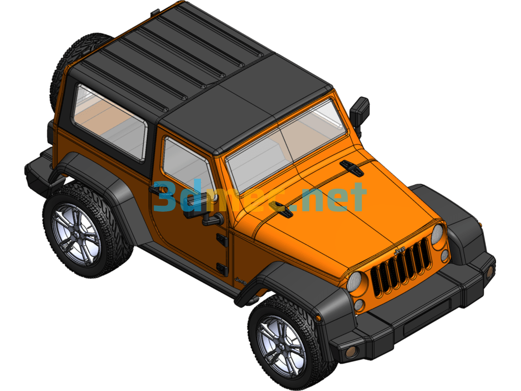 Jeep Wrangler 2010 Model - 3D Model SolidWorks Free Download