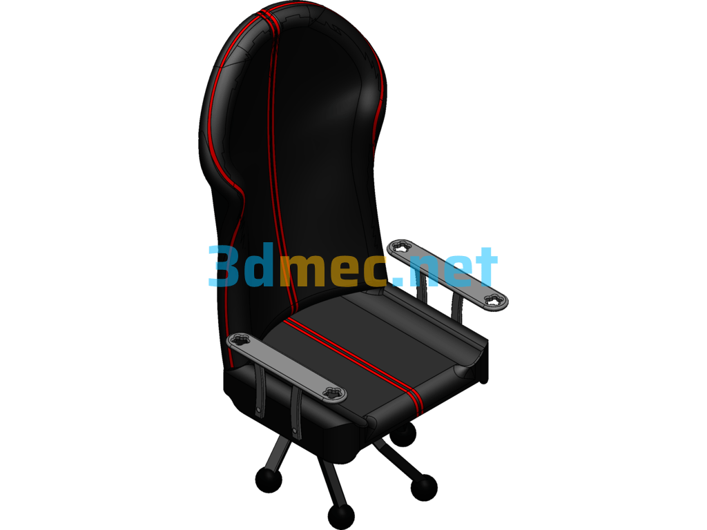 Swivel Chair Model - 3D Model SolidWorks Free Download