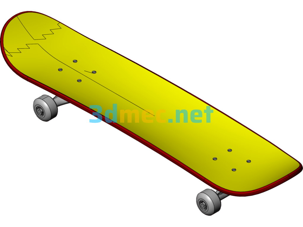 Skateboard Model - 3D Model SolidWorks Free Download