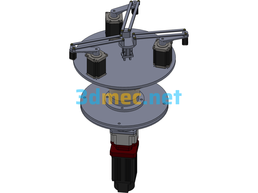 Rotary Parallel Manipulator - 3D Model SolidWorks Free Download