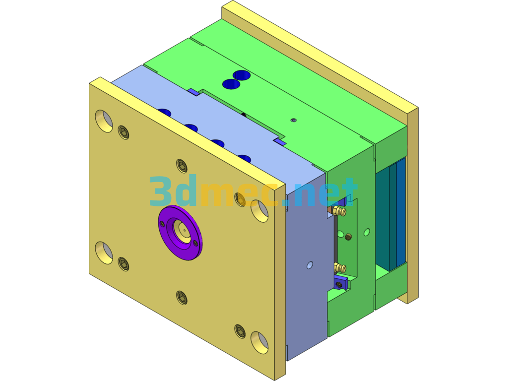 Injection Mold Design - 3D Model SolidWorks Free Download