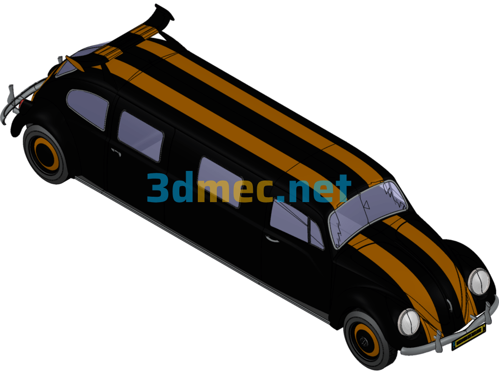 Volkswagen Extended Version Sedan - 3D Model SolidWorks Free Download