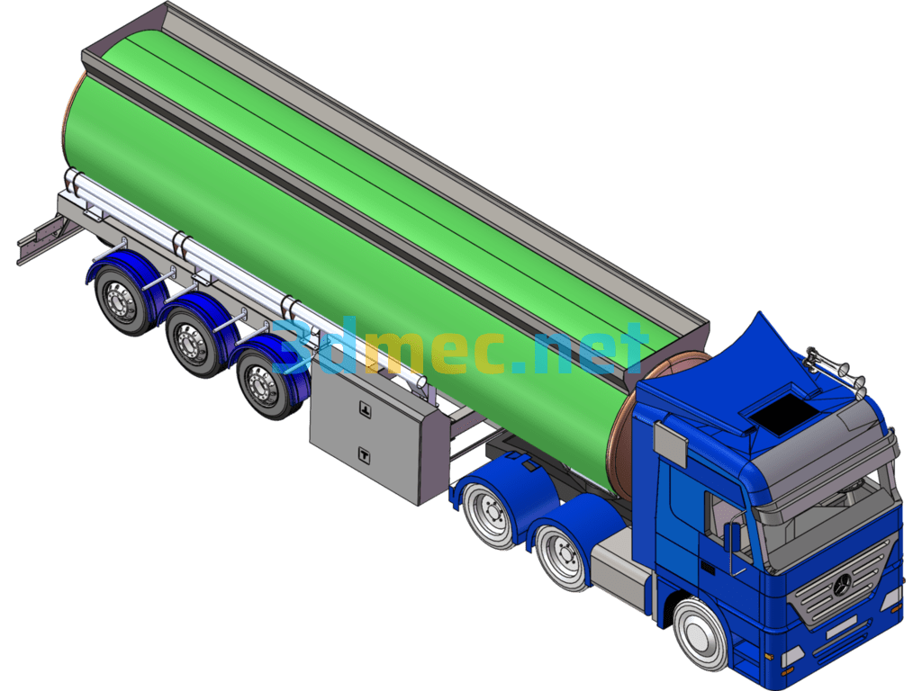 Mercedes Benz Tanker Truck - 3D Model SolidWorks Free Download