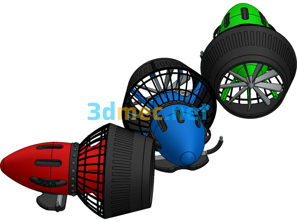 Submersible Propeller Thruster - 3D Model SolidWorks Free Download