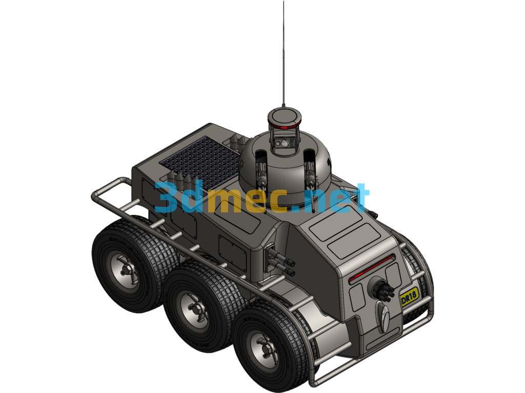 Armored Vehicle Model - 3D Model SolidWorks Free Download