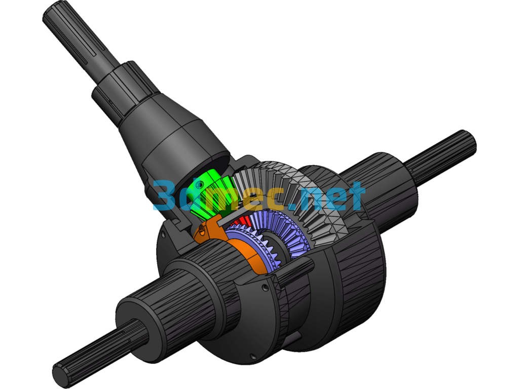 Differential Model - 3D Model SolidWorks Free Download