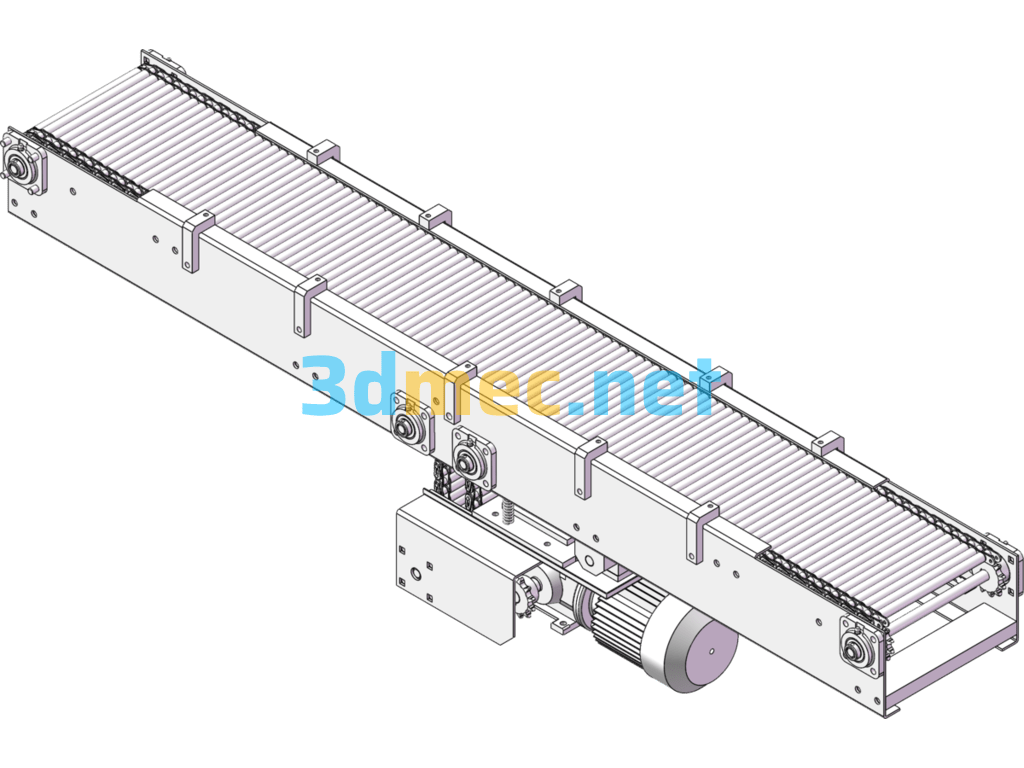 Synchronous Belt Belt Drive Classic Conveyor - 3D Model SolidWorks Free Download