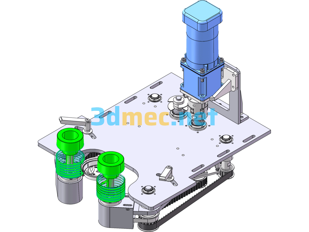 Classic Synchronous Belt Transmission Equipment - 3D Model SolidWorks Free Download