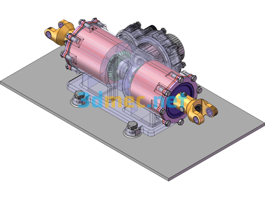 The Transmission Principle Of Aircraft Wings Changing Direction - 3D Model Exported Free Download