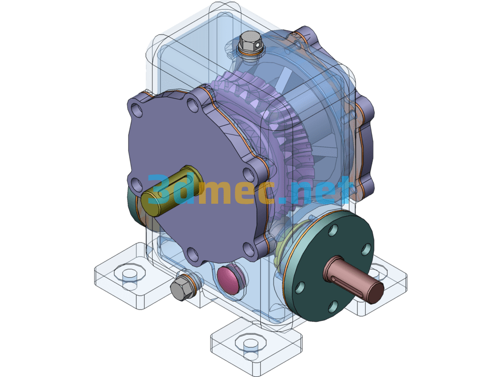 Worm Reducer - 3D Model SolidWorks Free Download