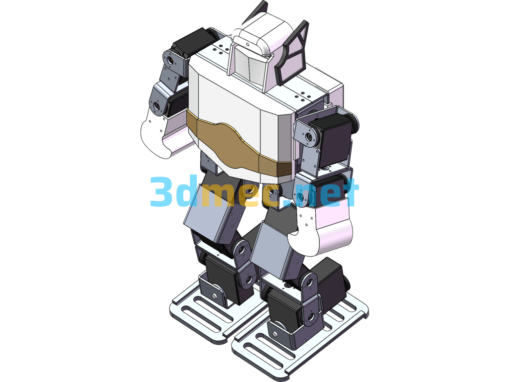 Fighting Robot Drawings - 3D Model SolidWorks Free Download