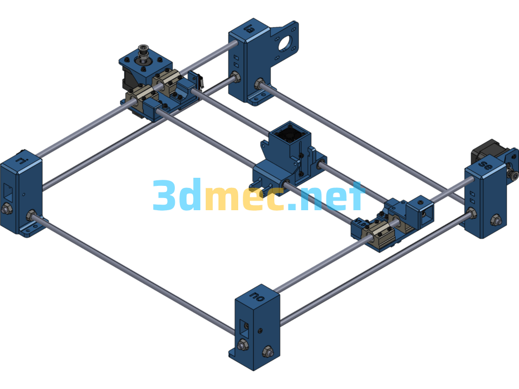 Design Model Of Two-Axis CNC Writer - 3D Model SolidWorks Free Download