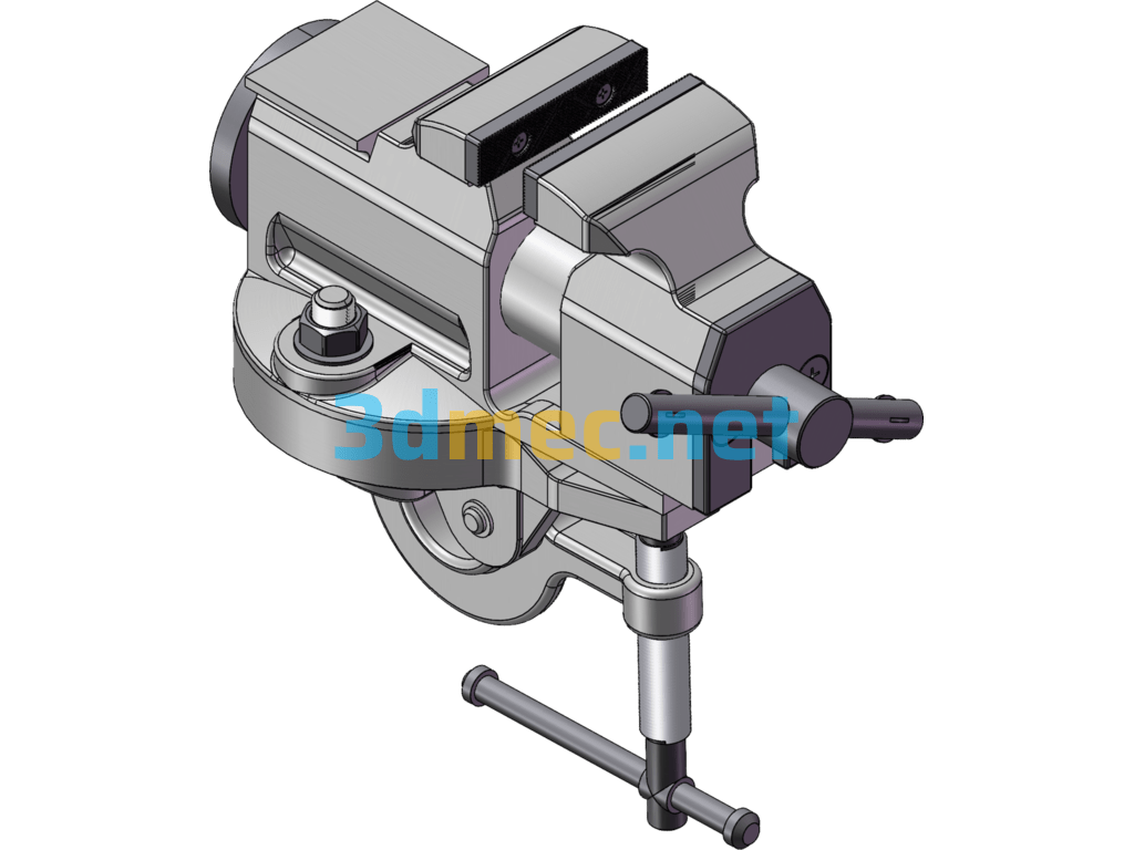 Ordinary Vise Model (Vice) - 3D Model SolidWorks Free Download