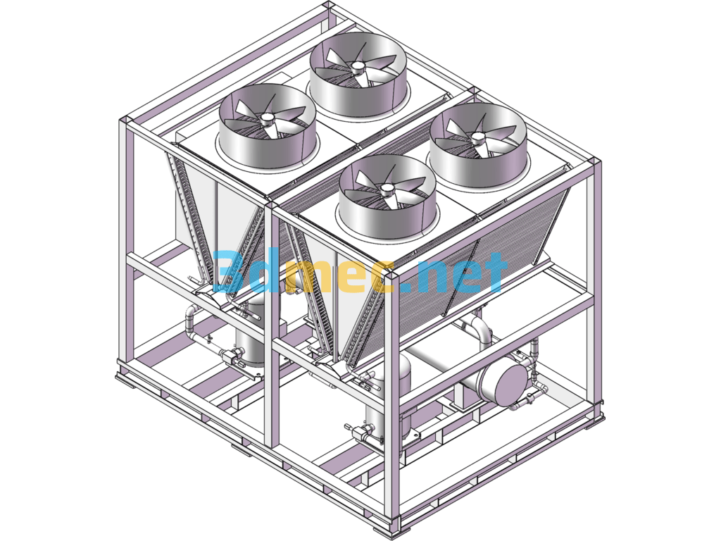 Air Conditioning Refrigeration Unit - 3D Model SolidWorks Free Download