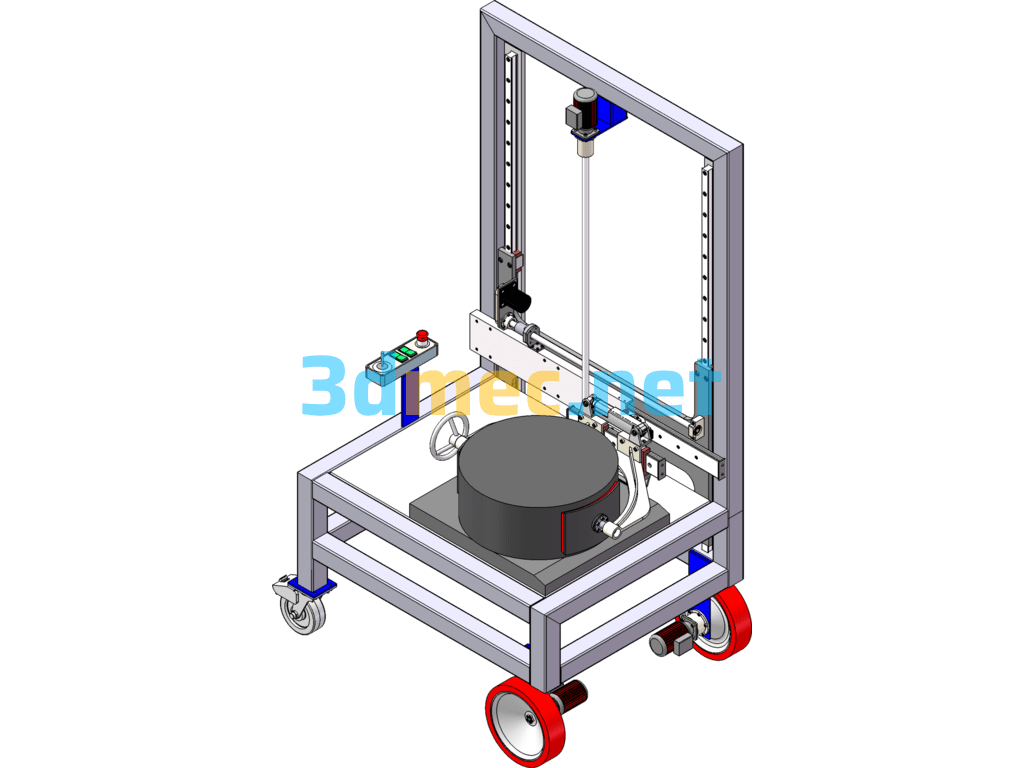 Glass Blank Processing Machine - 3D Model SolidWorks Free Download