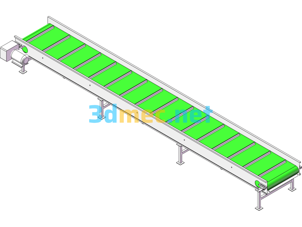 TL-100-8 Belt Conveyor - 3D Model SolidWorks Free Download