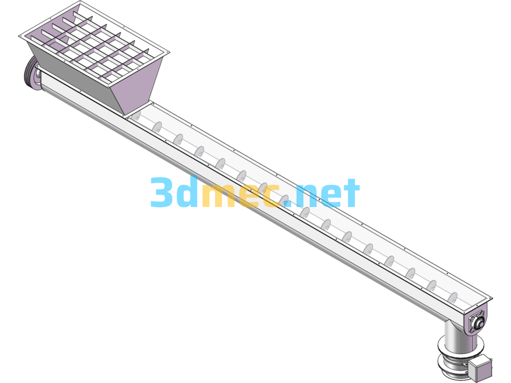 U-Type Screw Feeder - 3D Model SolidWorks Free Download