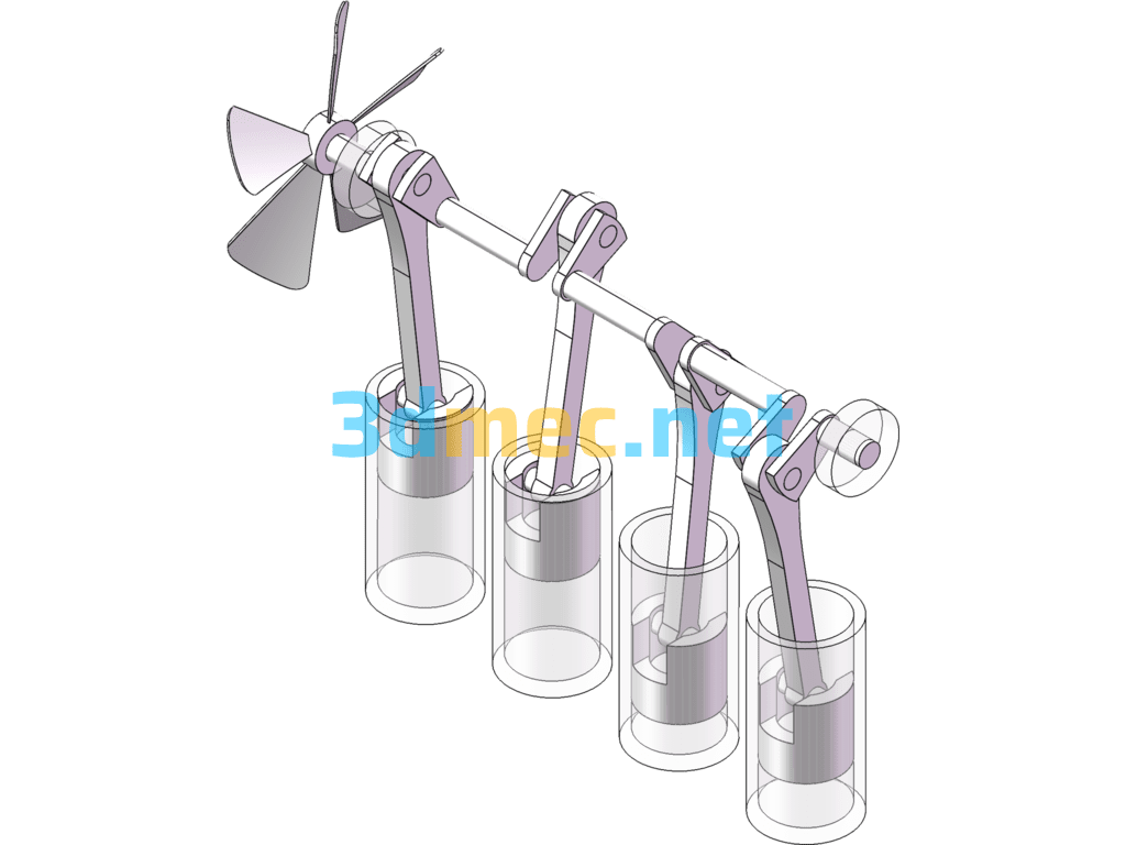 Propeller Engine - 3D Model SolidWorks Free Download