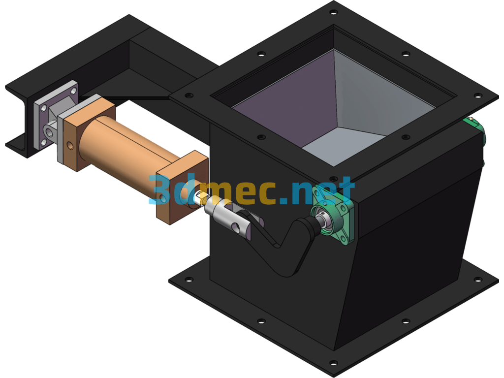 Pneumatic Ash Unloading Device - 3D Model SolidWorks Free Download