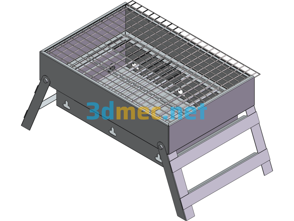 Barbecue Stove - 3D Model SolidWorks Free Download