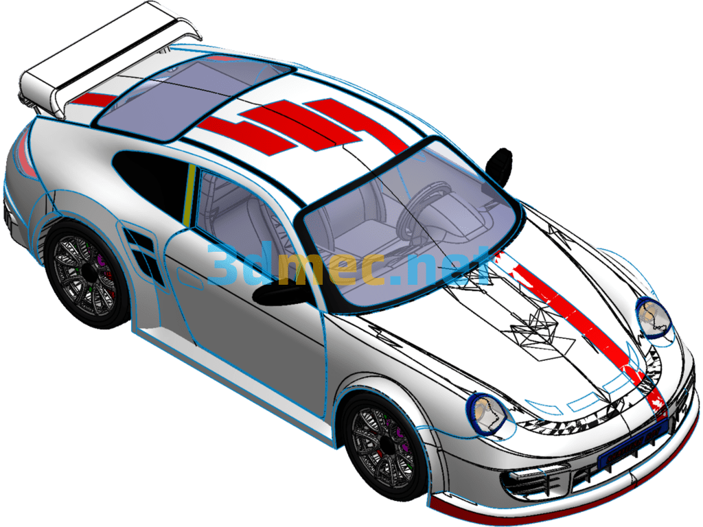 Porsche 911 GT2 - 3D Model SolidWorks Free Download