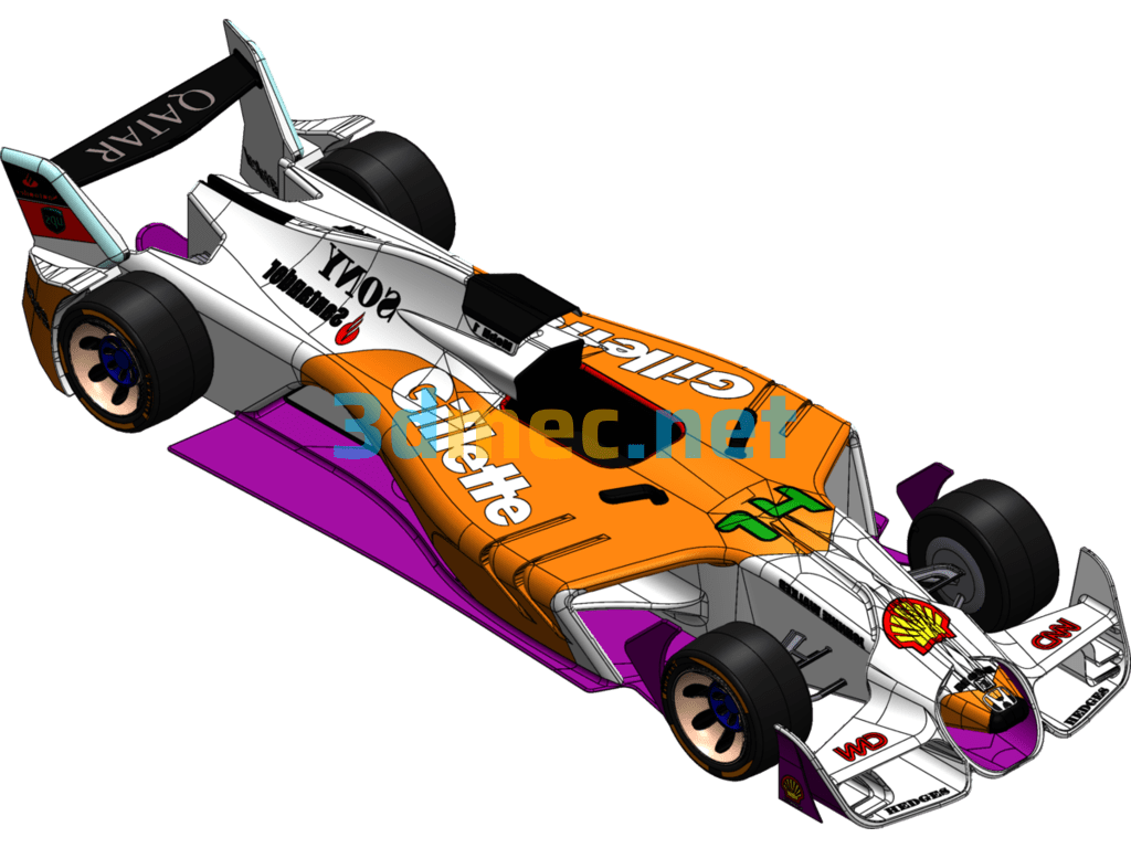 F1 Formula One - 3D Model SolidWorks Free Download