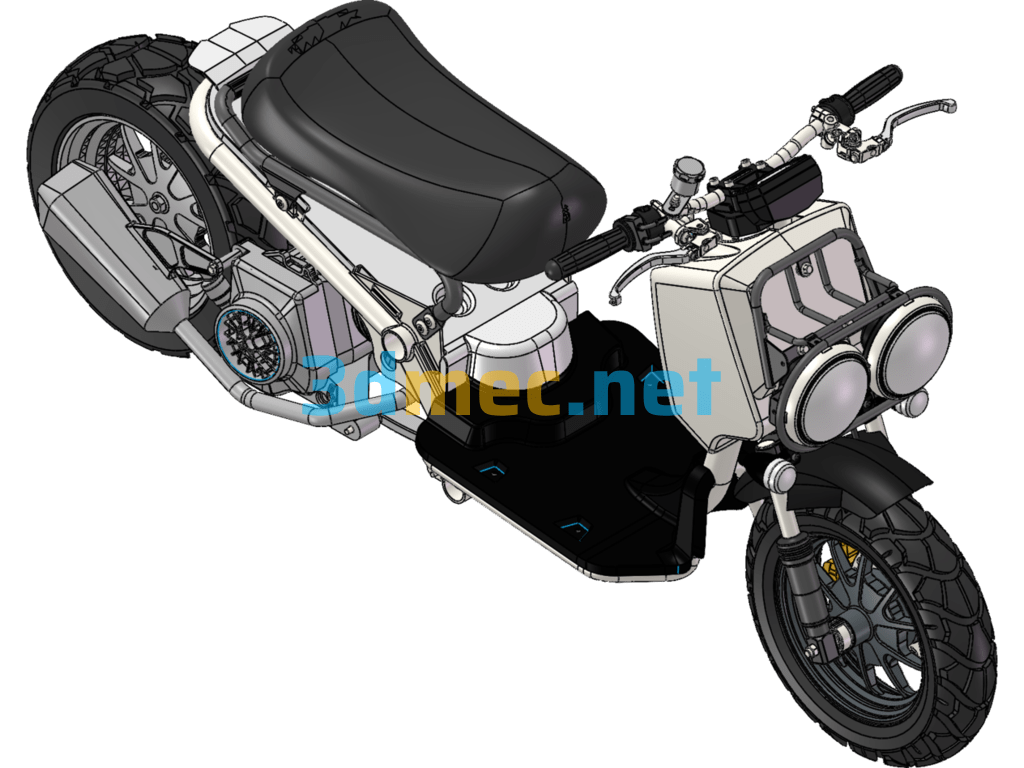 Honda Scooter - 3D Model SolidWorks Free Download