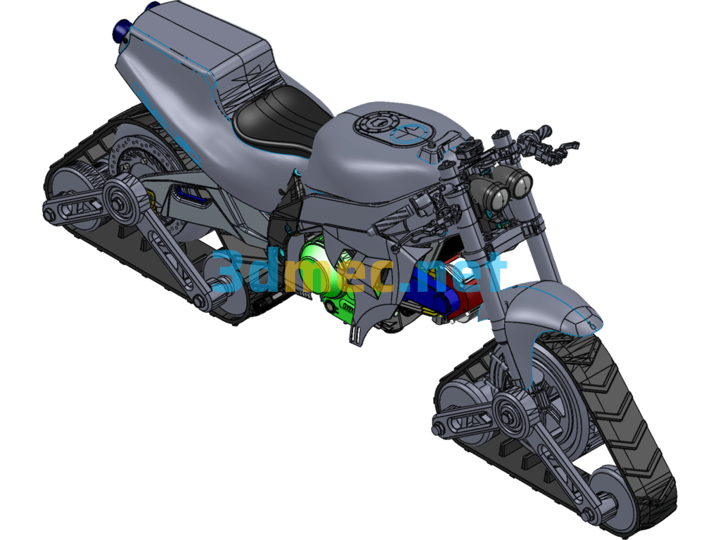 Snowmobile - 3D Model SolidWorks Free Download