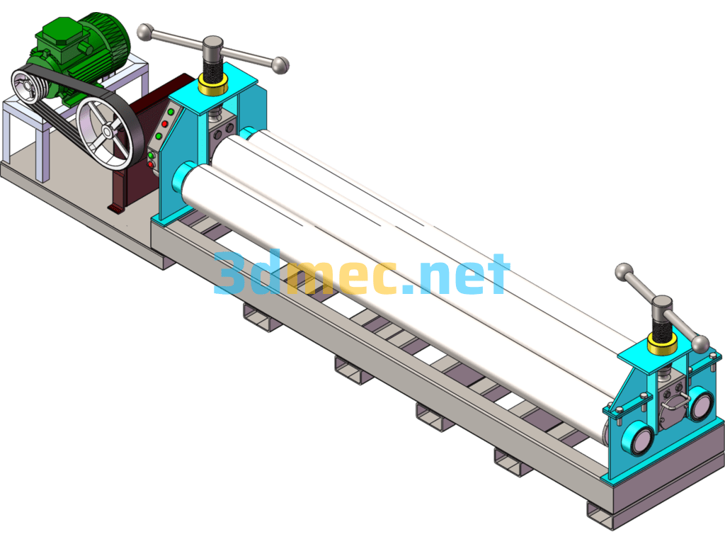 Sheet Metal Rolling Machine Model - 3D Model SolidWorks Free Download