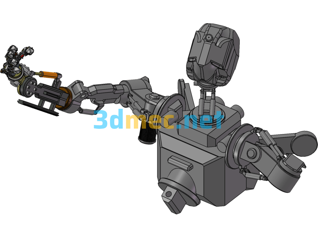 Robotic Arm - 3D Model SolidWorks Free Download