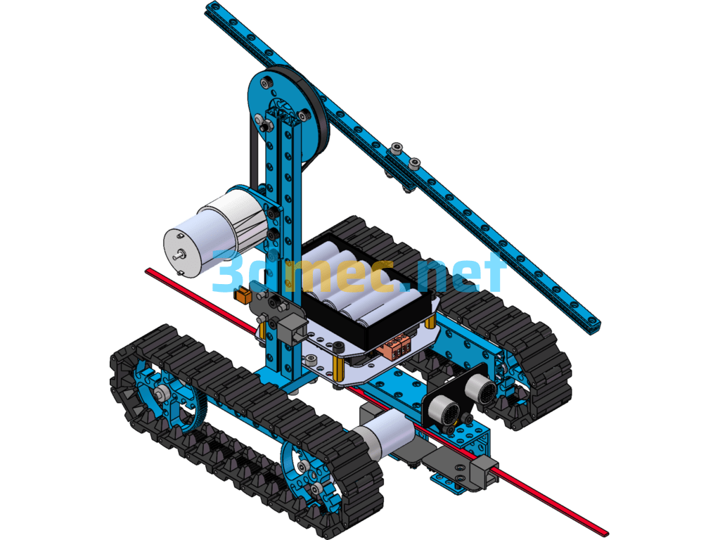 Line Measurement Crawler Robot - 3D Model SolidWorks Free Download