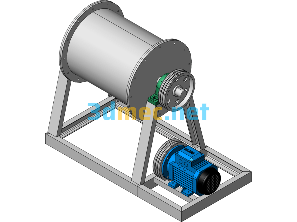 Ball Mill - 3D Model SolidWorks Free Download