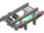 Single-Stage Belt Conveyor With Adjustable Width – 3D Model Exported